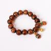 Glass Material Incense Gray Bracelet Colorful Design Family of Three Colored Glaze Bracelet Ethnic Style Multi-Treasure Bracelet