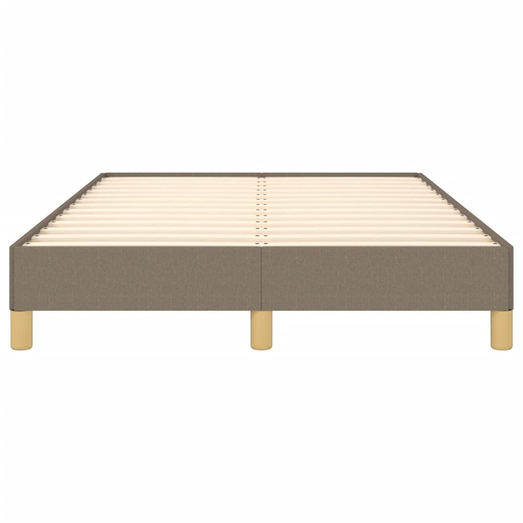 Bed Frame without Mattress Taupe 120x190 cm Fabric