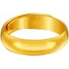 Juxing Jewelry Open Adjustable Couple Ring - Polished Plain Band for Men and Women