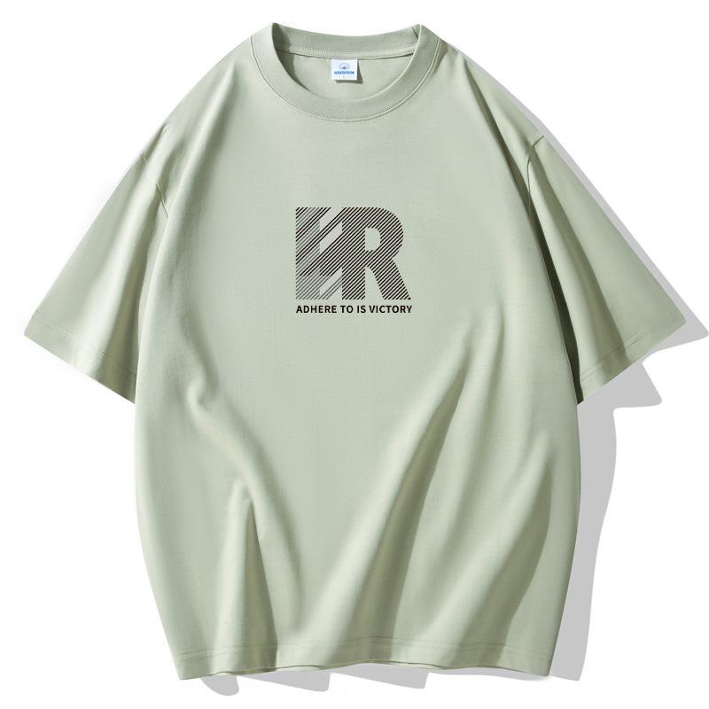 INS Módní pánské tričko s krátkým rukávem 100% bavlna ležérní tričko velká velikost