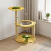 Daisy Feline Tree Sisal Wrapped Perch with Scratch Post Hanging Toy Balls