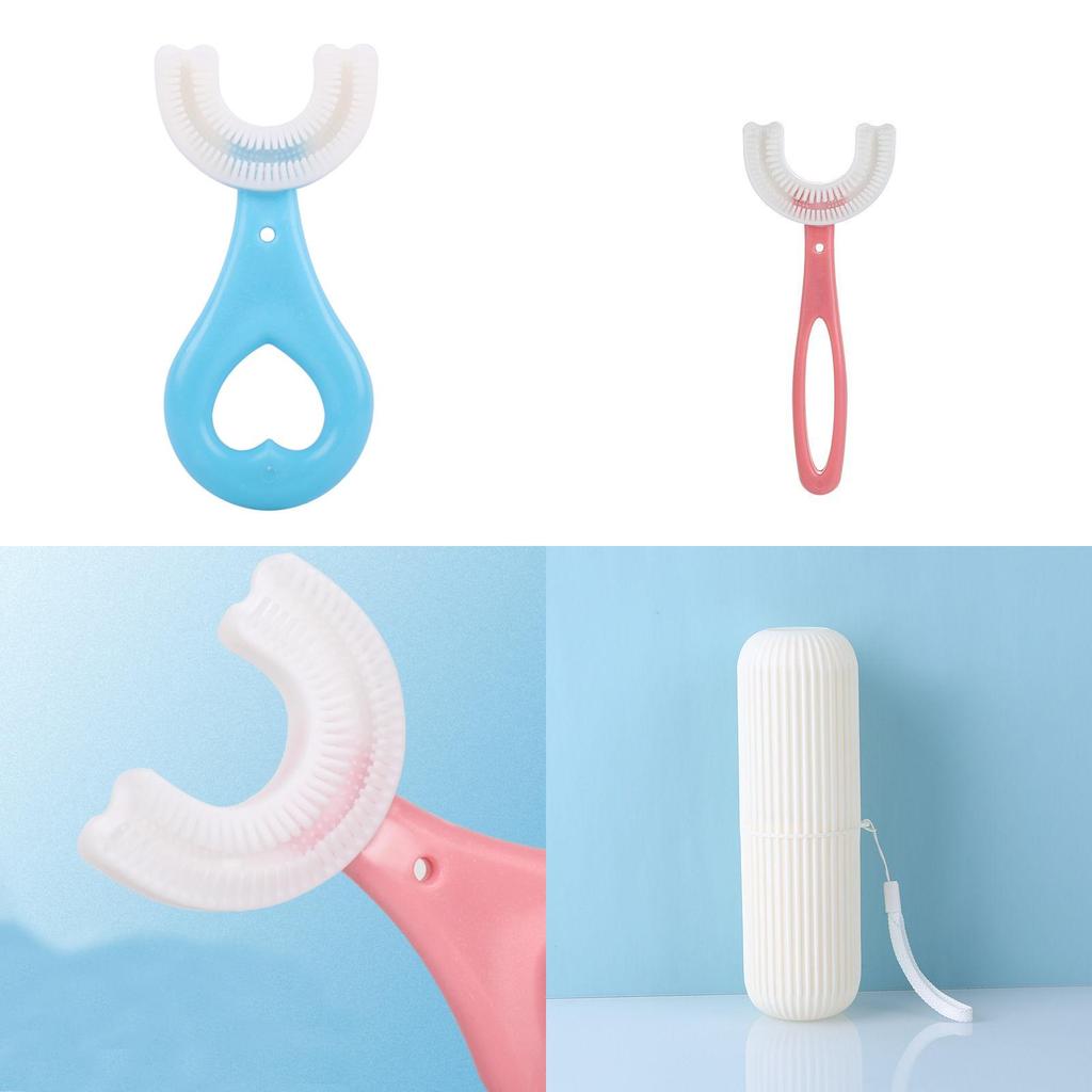 U-shaped Baby Toothbrush Designed For 1 Year Old With Fun And Safe Silicone