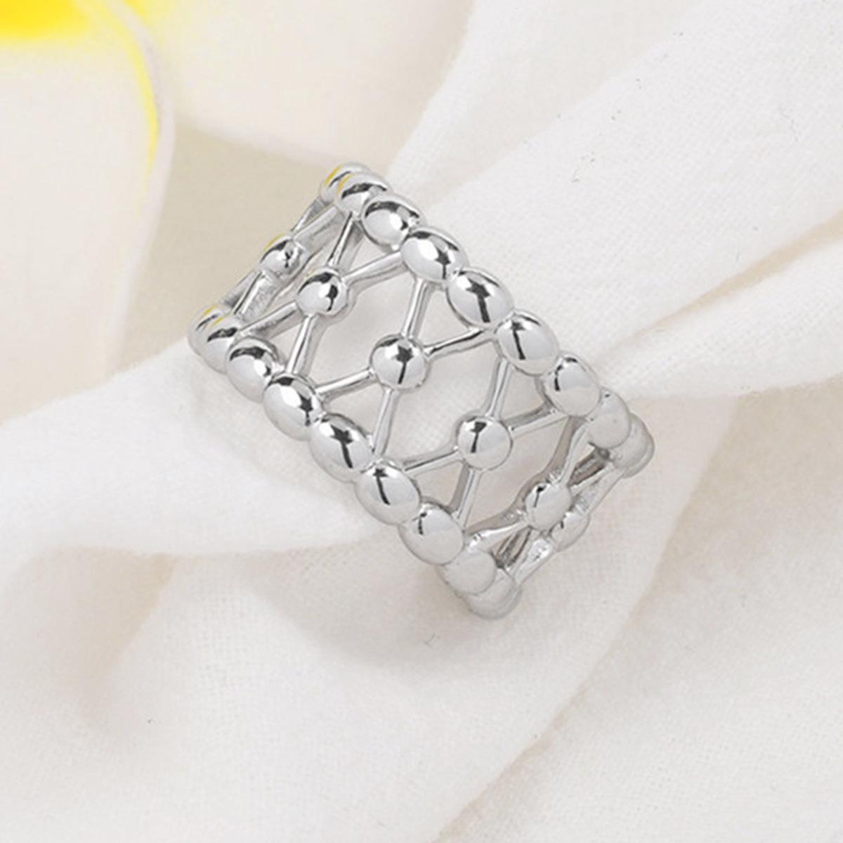 Unisex Geometric Wide Band Open Ring - Cross-border Style
