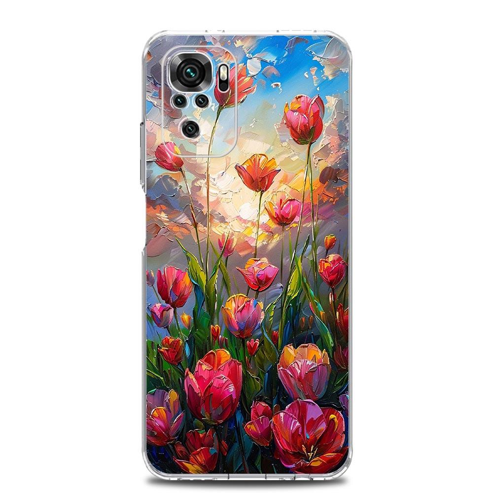 Oil Painting Of Flowers Soft Phone Case For Xiaomi Redmi Note 15 14 13 12 4G 10 11 Pro Plus 5G 14C 13C 12C 10C 9A Cover
