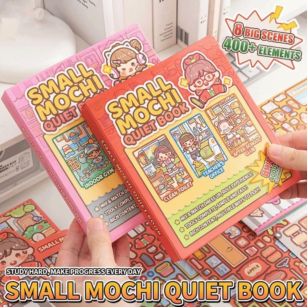 Kawaii Çok Renkli Aktivite Kitapları Kağıt El Yapımı Meşgul Kitap Sahne Malzemesi Karikatür Tasarım Malzemesi Sticker Kitabı Çocuklar İçin Öğrenme