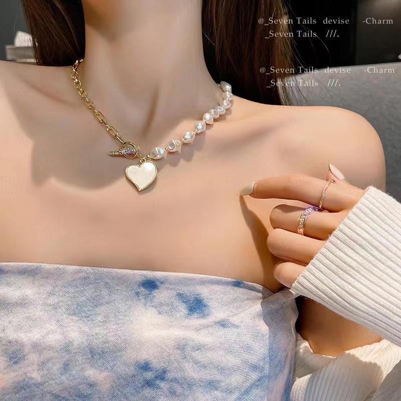 2022 Spicy Girl Pendant: Bow Flower & Heart Clavicle Chain Necklace – Japan & South Korea Niche Style