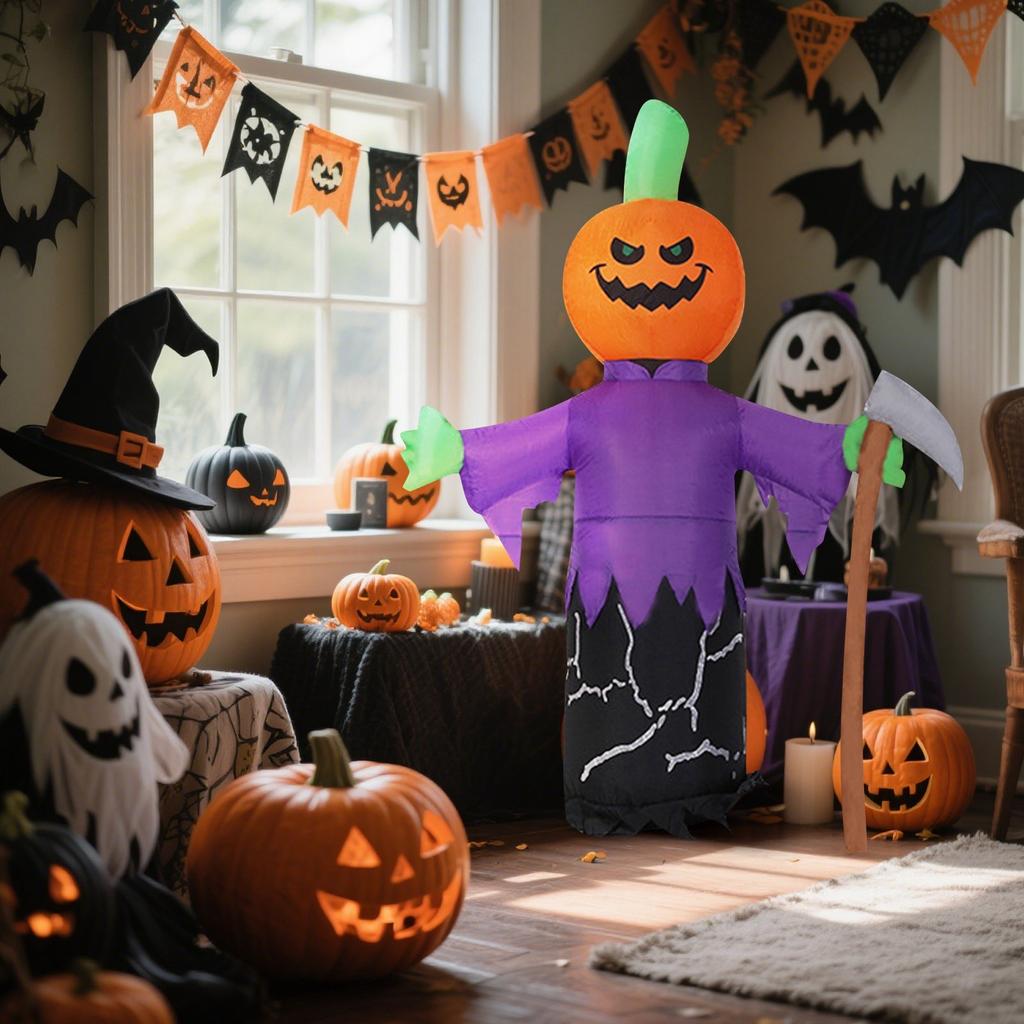 Halloween Inflatable  Glowing  Decoration Party Party Home Decoration Ornaments Easy To Install And Full Of Atmosphere