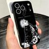 JUJUSU Anime Character Art Soft Phone Case for iPhone 16 16E 17 Air 15 Pro Max 14 Plus 13 Mini 11 12 7 Black Cover Back Shell