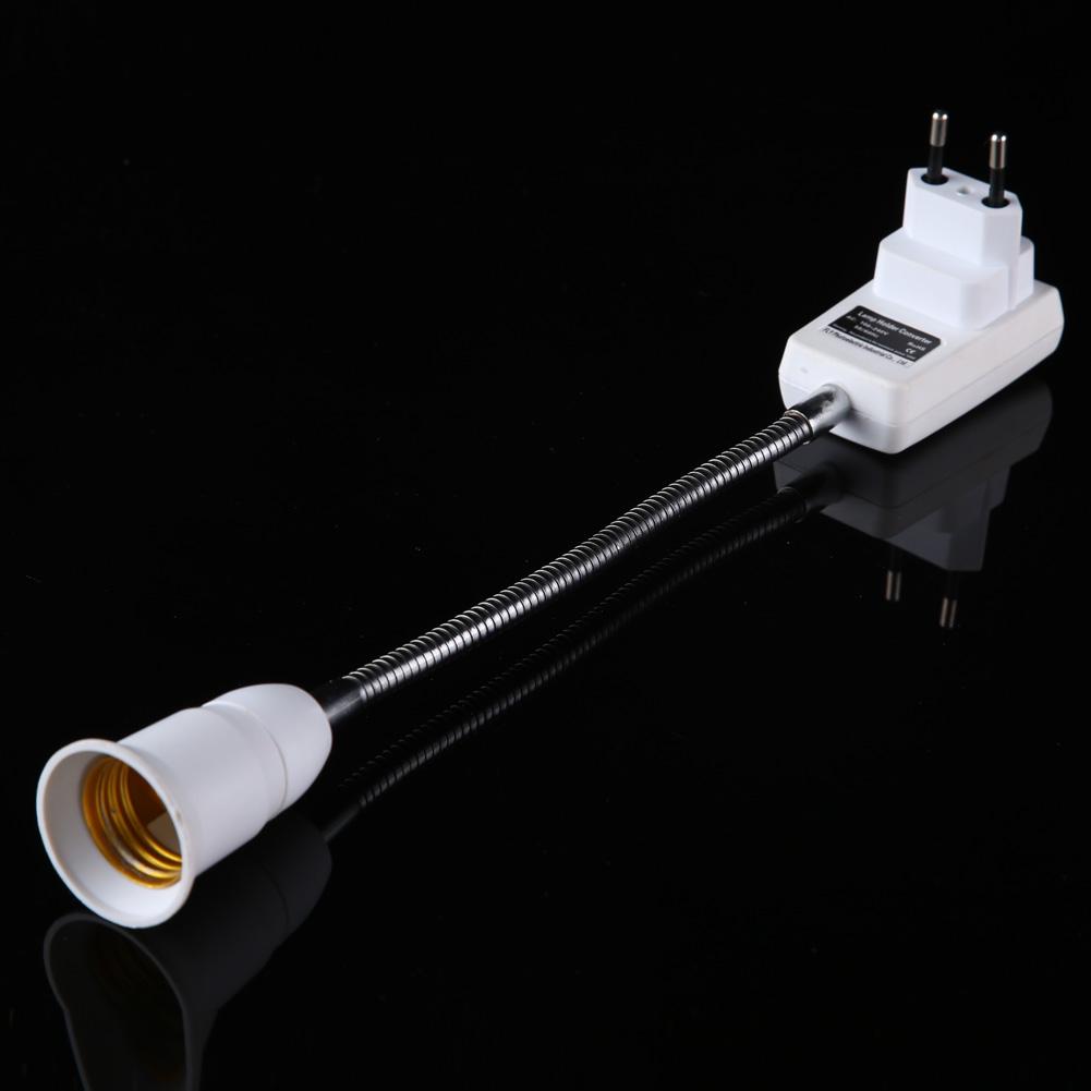 E27 Lamp Bulb Holder Socket Base Adapter Flexible Extension Holder with On/Off Switch Lighting Accessories White