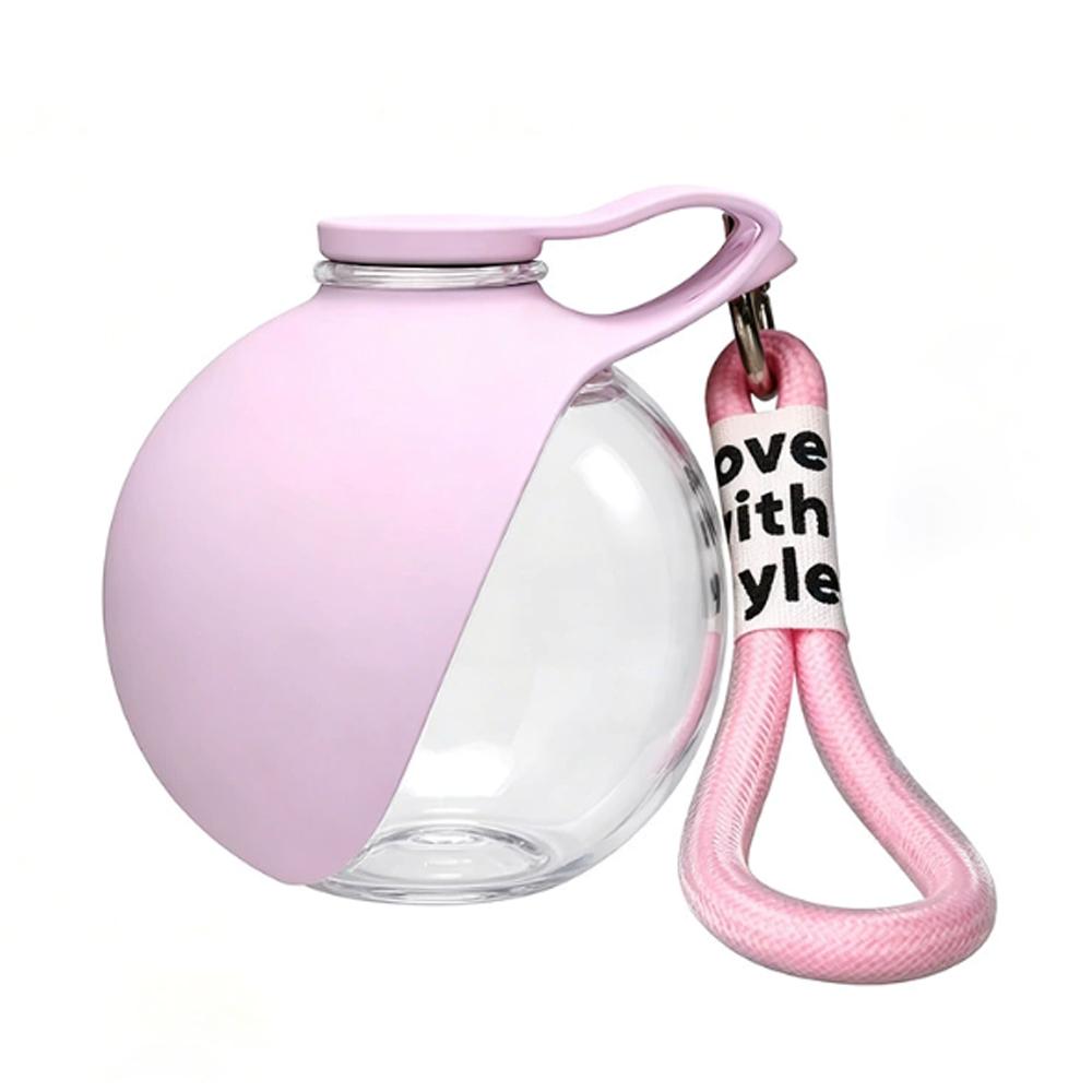 2-in-1 Tragbare Hundewasserflasche 285ml Edelstahl & Silikon Auslaufsicher Kompakt Hund Outdoor Reise Wasserflasche Für Kleinen Hund white