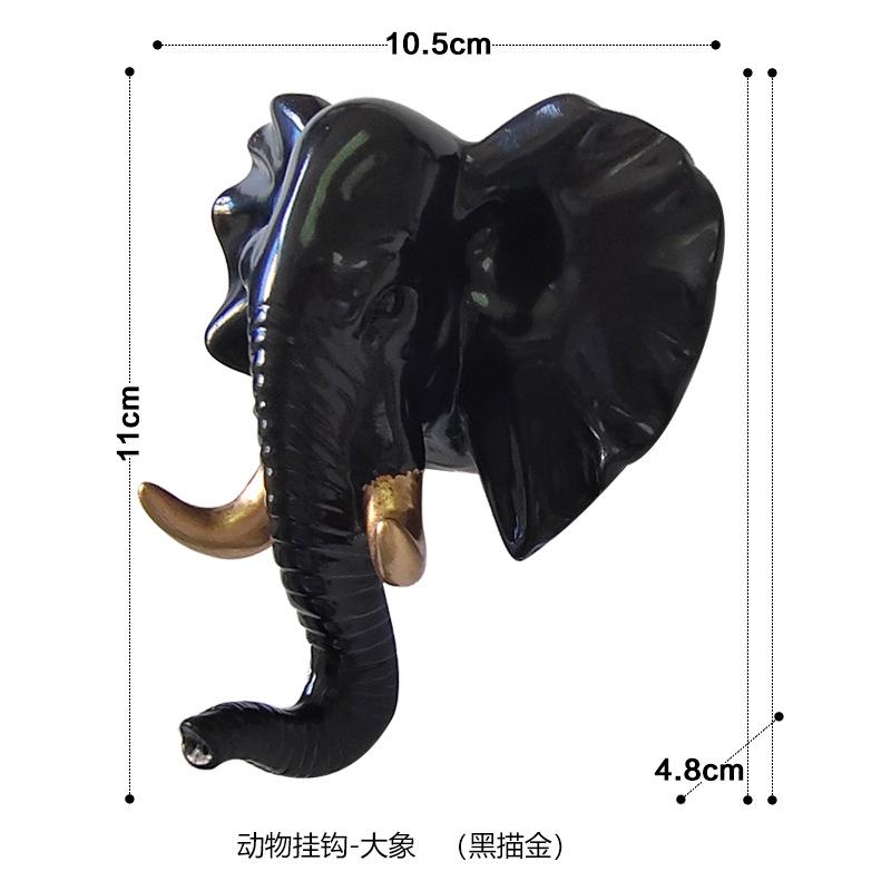 Wall Mounted Animal Head Rack Coat Cap Wall Hanger Horse Giraffe Elk Elephant Hook Decorative Room Decor Bathroom Accessory