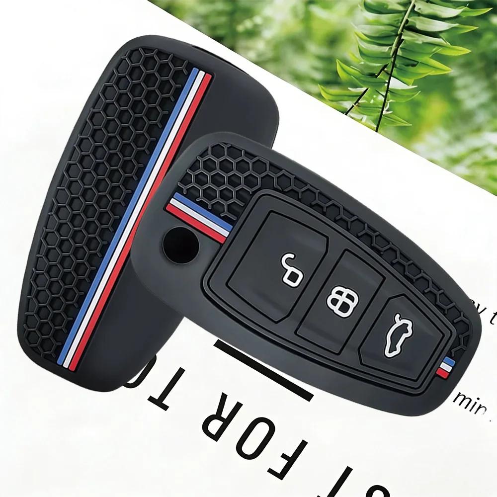 3 Button Silicone Car Remote Key Fob Cover Case For Ford Ranger C-Max S-Max Focus Mk3 Galaxy Mondeo Transit Tourneo Custom