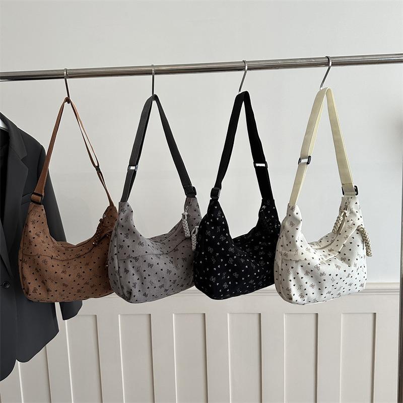 Corduroy, niche largecapacity commuter tote bag women's new fashion shoulder messenger bag