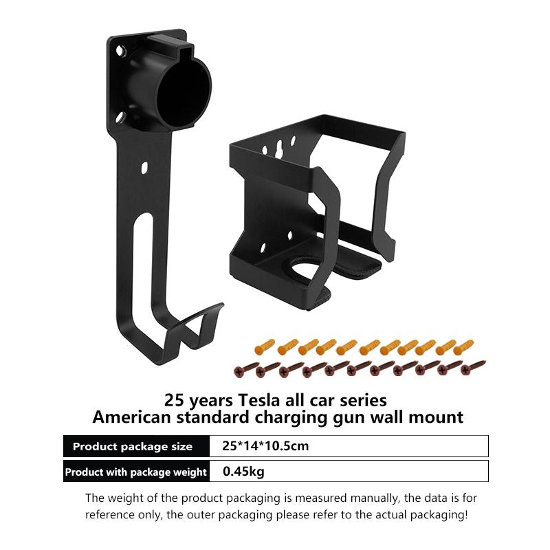 

EV Charger Cable Holder Gun Head Socket For Electric Vehicle Plug Type1 Wall Mount Bracket Holster Dock EV Car Accessories чорний