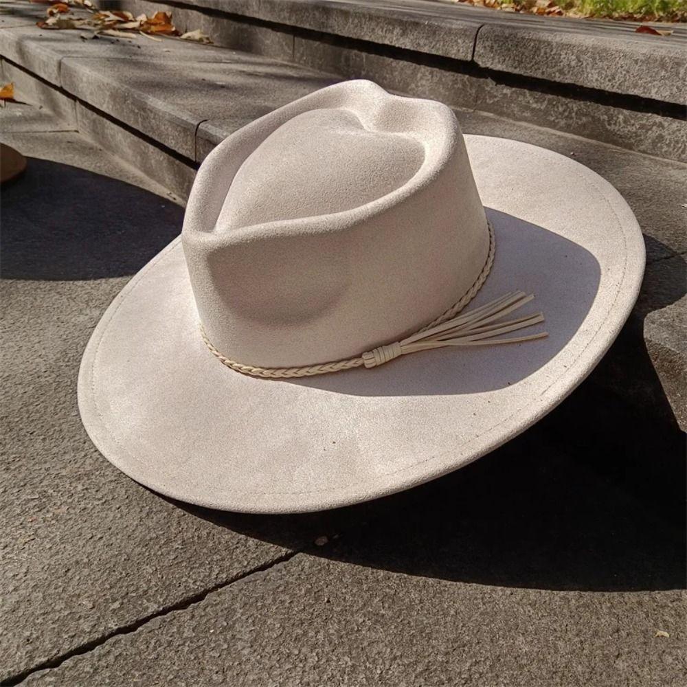 Heart Design Wide Brim Hat Wide Brim Panama Hat Classical Vegan Suede Hat