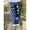 Used B50 Boro Apron, Old Cloth, Remake, Indigo Dye, Patchwork, Pieced, Sashiko, Waist Wrap
