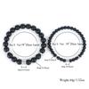 Unique Men Bracelet 2Pcs/Set 6mm 10mm Tiger Eyes Howlite Obsidian Beaded Braslet Homme Unfading Leisure Versatile Accessories