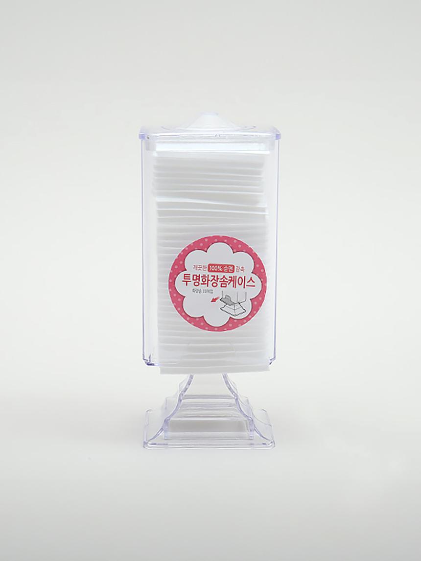 Clear Acrylic Cotton Pad Storage Case Dispenser 1ea