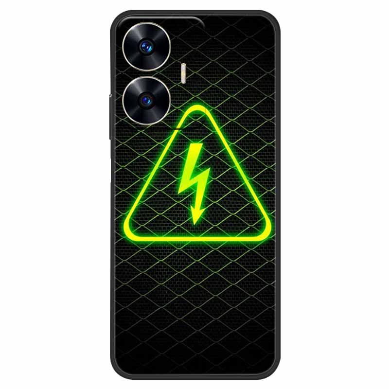 Phone Cover For Realme C55 Case Black Silicone Fundas For Realme C55 RMX3710 TPU Soft Back Coque Star Painted on RealmeC55 C 55