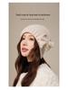 Women's Pure Wool Knitted Hat with Bow - Warm, Fashionable, Ear-Protecting, and Face-Slimming for Autumn and Winter
