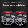 1Pcs Leather Carbon Fiber Car Steering Wheel Cover Emblem Accessories For Lexus NX200T ES250 ES300 ES350 RX350 RX400 GX300 IS300
