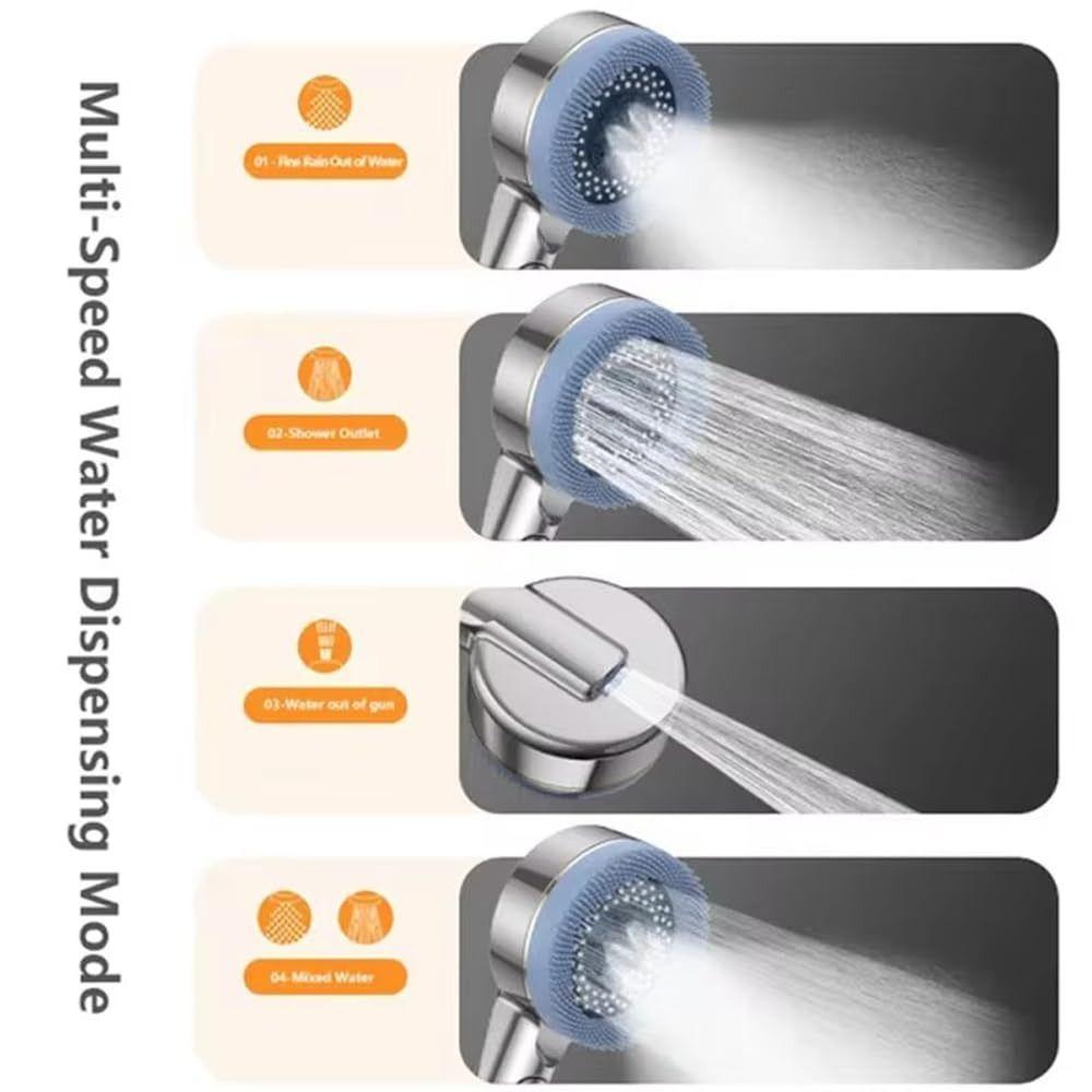 One-Key Stop Shower Head with Filter Element Shower Sprayer Head  Bathroom Accessories