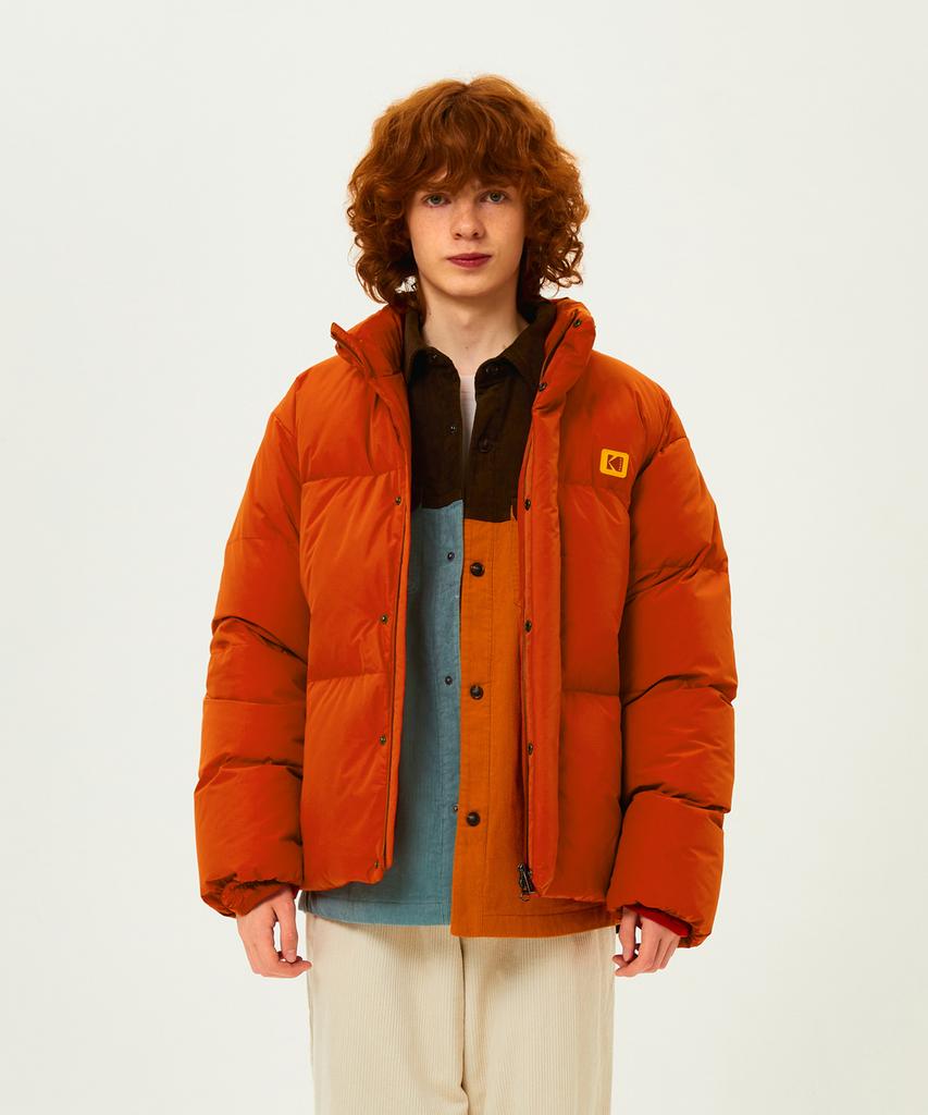 KODAK Stand Neck Duck Down Jacket Orange