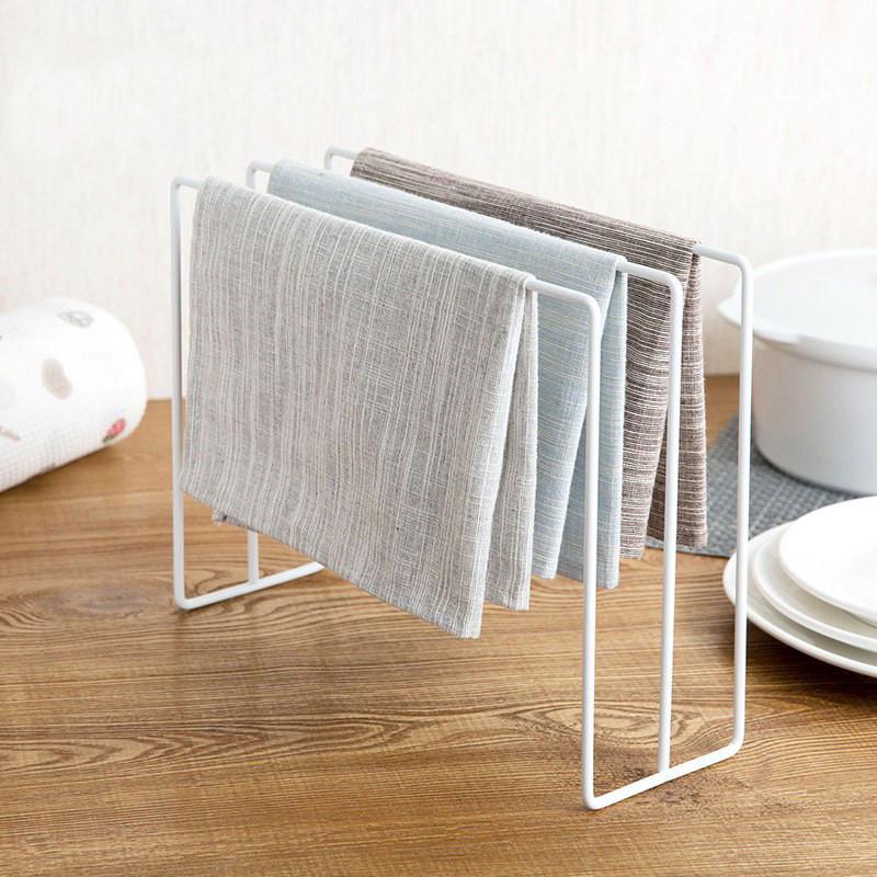 High Quality Iron Towel Rack Kitchen Cupboard Hanging Wash Cloth Organizer Drying Rack