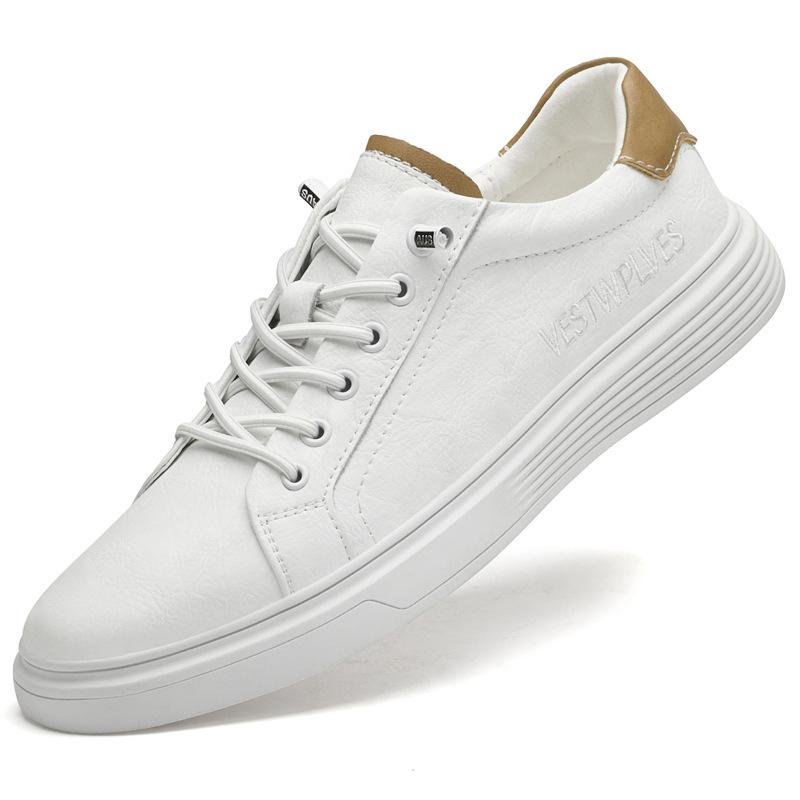 

Men s shoes breathable little white shoes lightweight trendy sports shoes soft-soled casual board shoes 37 белый