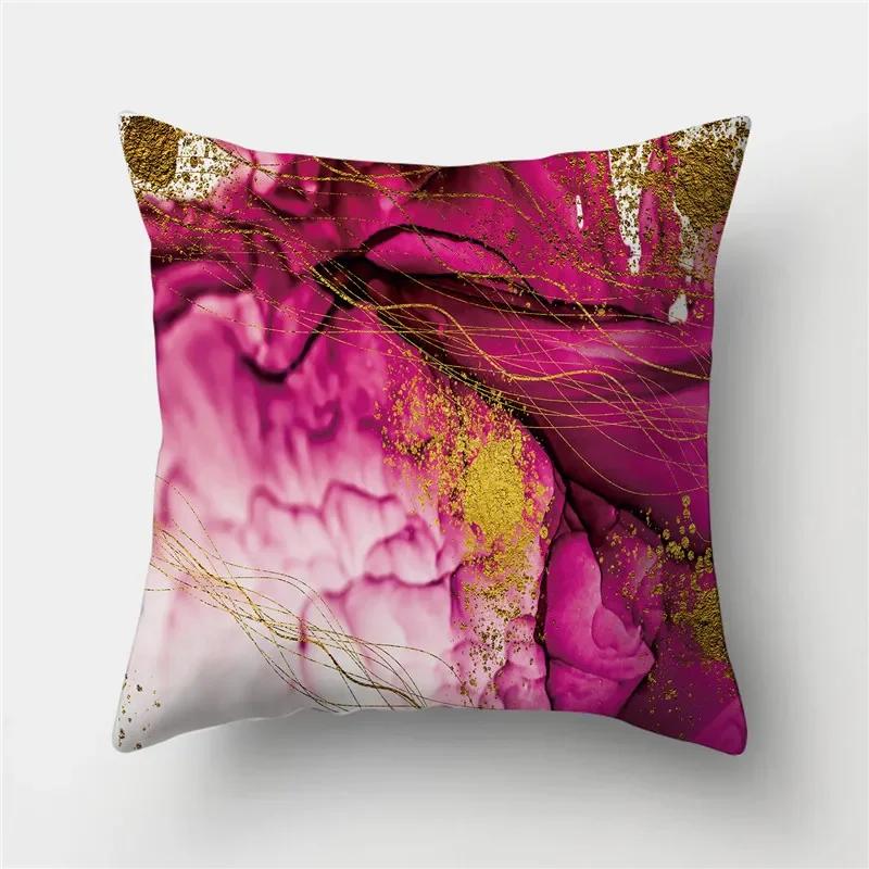 Home Decor Marine Marble Pattern Ative Pillowcase Polyester Cushion Cover  Pillow Sofa