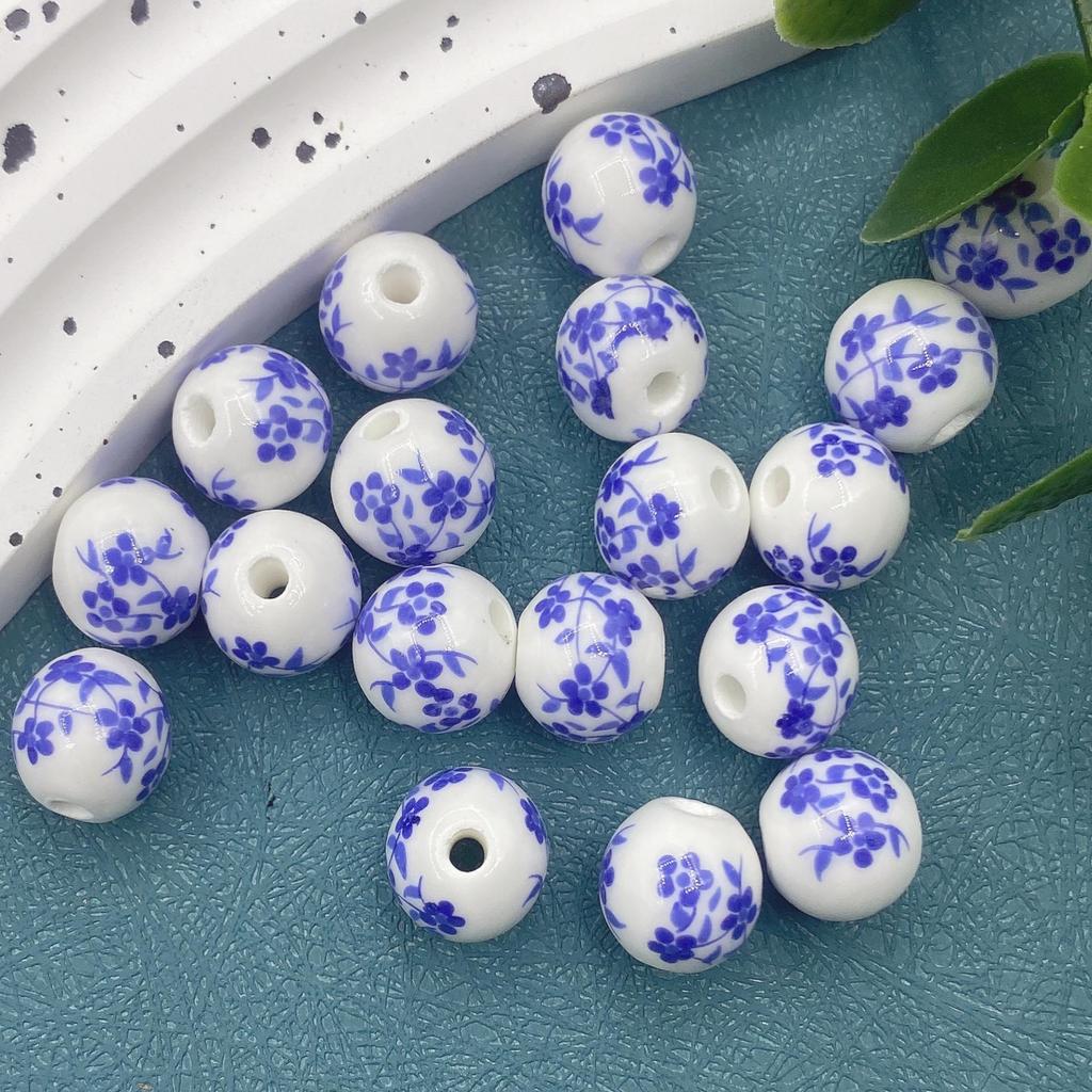 12mm Handmade Ceramic Round Beads for DIY Projects and Knot Decorations