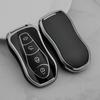 Geely Boyue Pro/Xingyue S Car Key Case - Stylish Protective Shell, Silver-Edged FX Design