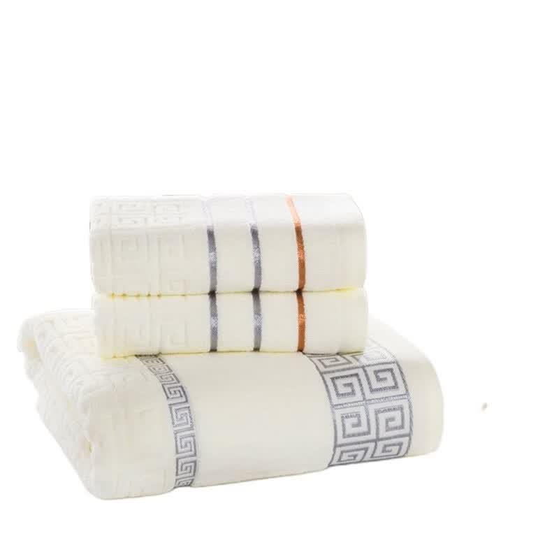 Yiyiai Great Wall Grid Cotton Bath Towel