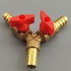 8mm 10mm 12mm Hose Barb Y Type Three 3 Way Brass Shut Off Ball Valve Pipe Fitting Connector Adapter For Fuel Gas Water Oil Air