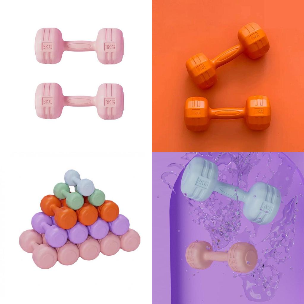 Charming Pink Orange And Blue Dumbbells For Women Ideal For Home Workouts