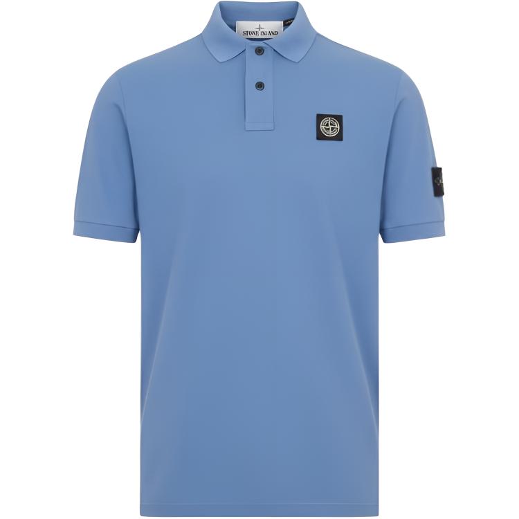 Stone Island Logo Short Sleeve Button Solid Polo Shirt Men polo shirts L1S152200008S0017-V0041 M