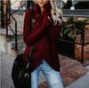 2026 Autumn/Winter Women's Long Sleeve Irregular Knit Sweater - Popular European and American Style