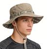 Vintage Men's Cotton Bucket Hat UV Protection Sun Caps Multipurpose Summer Outdoor Climbing Fishing Tourism Brim Fisherman Hats