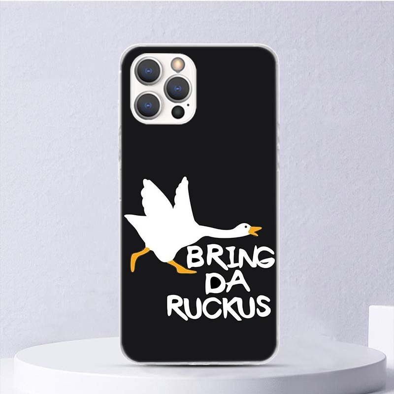 Cartoon Duck Goose Game Soft Case For iPhone 16 17 Air 16E 15 Plus 11 12 13 Mini 14 Pro Max Phone Cover Apple 7 8 SE Coque Funda