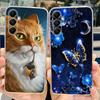 For Samsung Galaxy A05s Case SM-A057F Cute Cat Cartoon Cover Clear Silicone Phone Case For Samsung A05s A 05s Soft Fundas Bumper