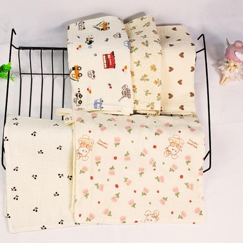 Cotton Face Towel Small Towels Soft & Absorbent Washcloth Multi-pattern Designs Face Towels for Washing & Drying Durable