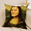 J-JYP Meme Cushion Cover Soft Plush Fabric Double-Sided Printed Sofa Cushion Cover for All Seasons Home Decor Gift