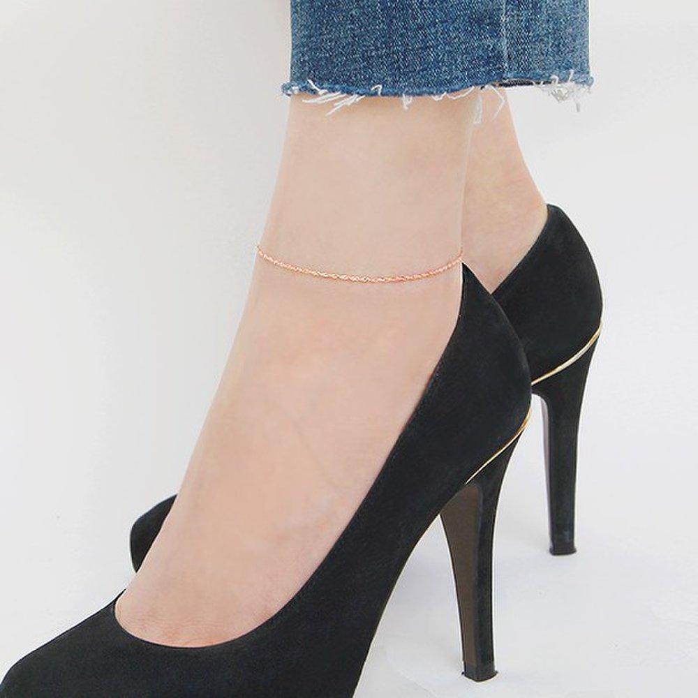 [Merry Green] 14K Gold Twirling Anklet