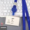 Transparent Acrylic Employee ID Badge Holder with Lanyard - Customizable Chest Card Holder