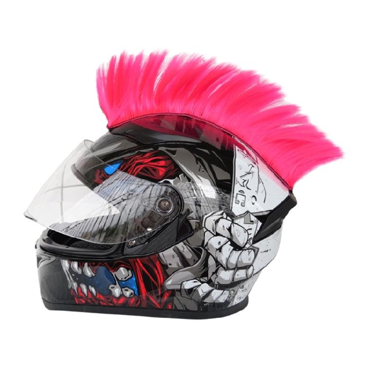 Motorradhelm Deko Mohawk Perücke Haar Motorradhelme Zubehör Aufkleber