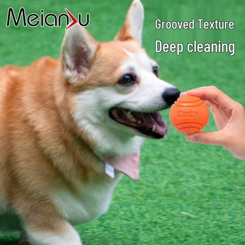 Meianju Dog Chew Ball: Durable Rubber Toy for Fetching and Biting