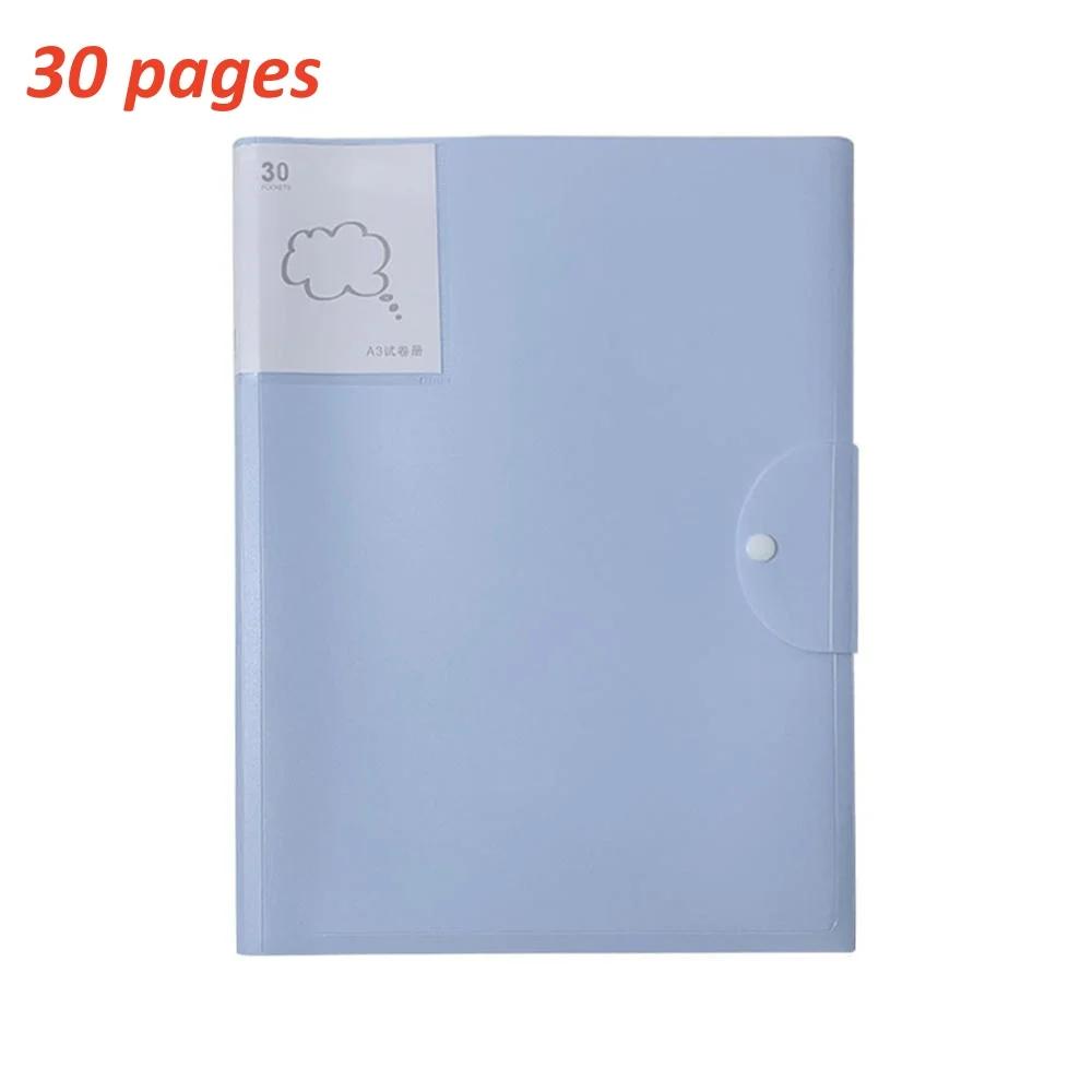 1pc 20/30/40 Pocket File Folder Picture Album Document Bag File Folder Art Work Collection Organizer Office Student Supplies