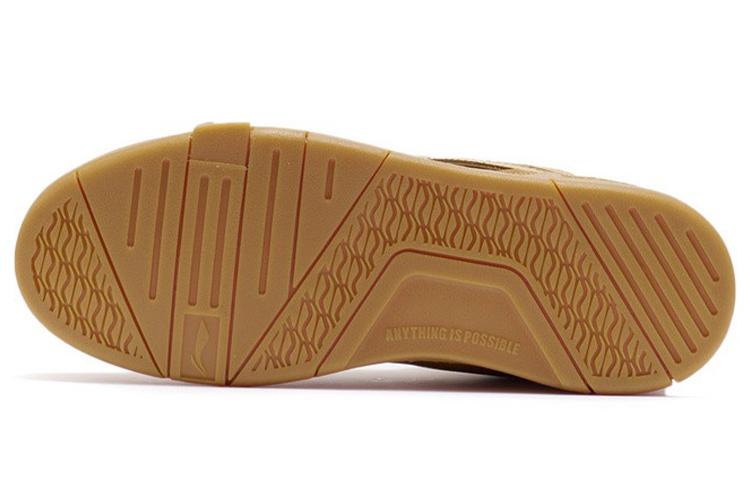 Li Ning Wave Non slip Lightweight Mid top Skateboard Shoes Women's Mineral Yellow AGCR402-2