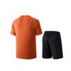 Anta Training Suit Summer Casual Sports Set Men suit Tea-Brown Orange 952627202-3
