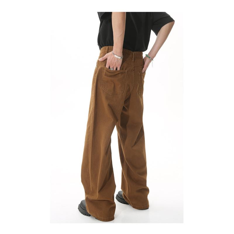 Gerade, lockere koreanische Version der einfachen Jeans mit hoher Taille für Herren